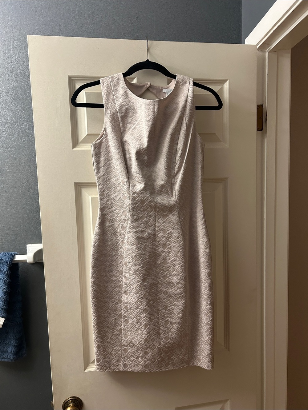 H&M Light Cream Textured Sheath Midi Dress brand new with tags!